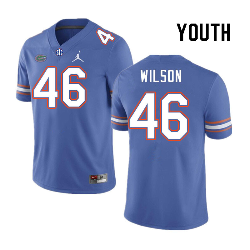 Youth #46 Ethan Wilson Florida Gators College Football Jerseys Stitched-Royal